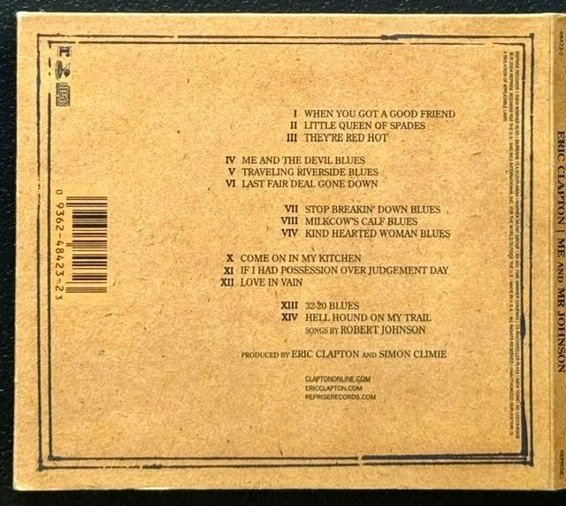 Eric Clapton – Me And Mr. Johnson (CD, 2004, Reprise 48423-2) - Maple City Music