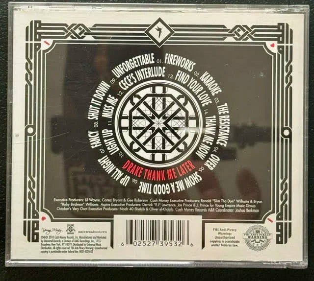 Drake – Thank Me Later (CD, Album, Clean Version, 2010, Universal Motown / Cash Money Records B0014326-02) - Maple City Music