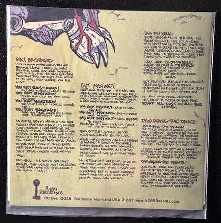 Gut Instinct – Disturbing The Peace (7", Grey Swirl Reissue, 2005, A389 Recordings A389-005) - Maple City Music