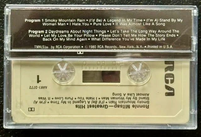 Ronnie Milsap – Greatest Hits (Cassette, 1980, RCA AAK1-3772) - Maple City Music
