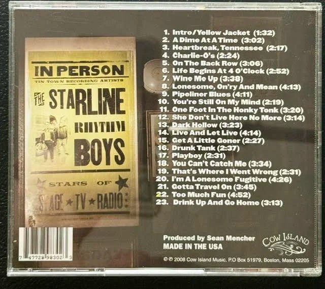 The Starline Rhythm Boys – Live At Charlie-O’s World Famous (CD, 2008, Cow Island Music CIM011) - Maple City Music