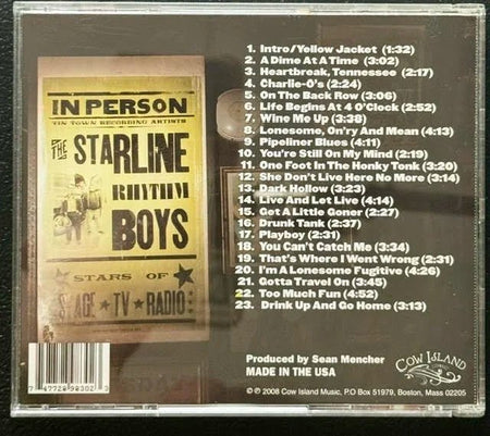 The Starline Rhythm Boys – Live At Charlie-O’s World Famous (CD, 2008, Cow Island Music CIM011) - Maple City Music