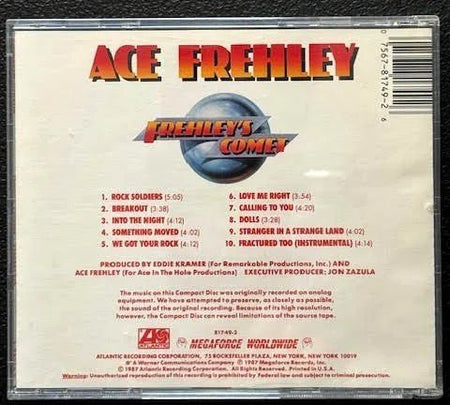 Ace Frehley – Frehley's Comet (CD, 1987, Atlantic / Megaforce Worldwide 7 81749-2) - Maple City Music