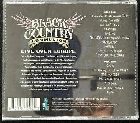 Black Country Communion – Live Over Europe (Used)Black Country Communion – Live Over Europe (2 × CD, Album, 2012, J&R Adventures PRAR935483) - Maple City Music