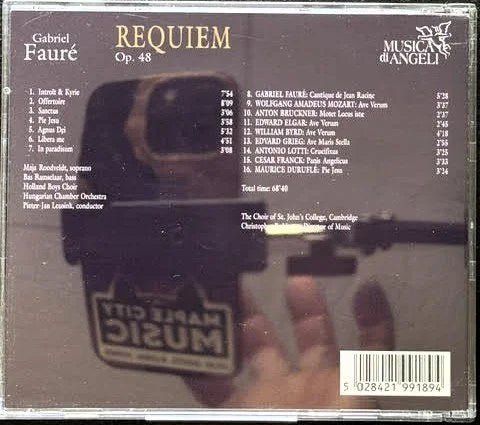 Gabriel Fauré – Requiem, Op. 48 (CD, 1995, Musica Di Angeli 5028421991894) - Maple City Music