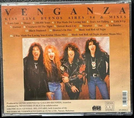 Kiss – Venganza (CD, Unofficial Release, Gaucho-Records GR-309504-Z) - Maple City Music