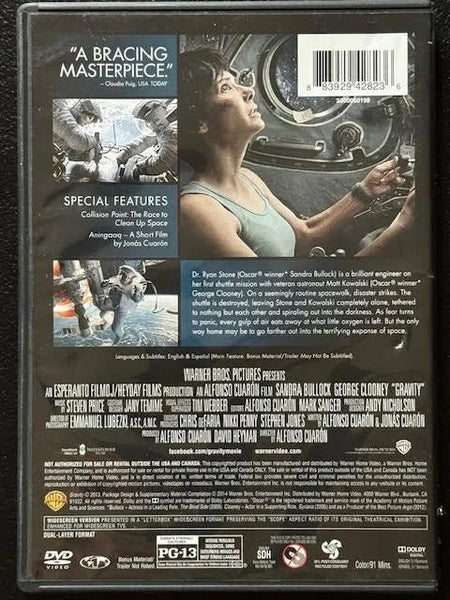 Gravity (DVD, 2013, Warner Bros. Home Entertainment) - Maple City Music