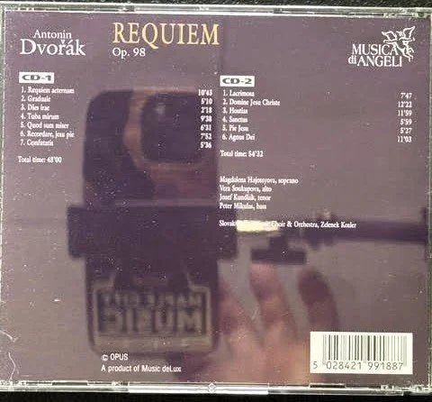 Antonín Dvořák – Requiem, Op. 89 (CD, 1995, Musica Di Angeli 5028421991887) - Maple City Music