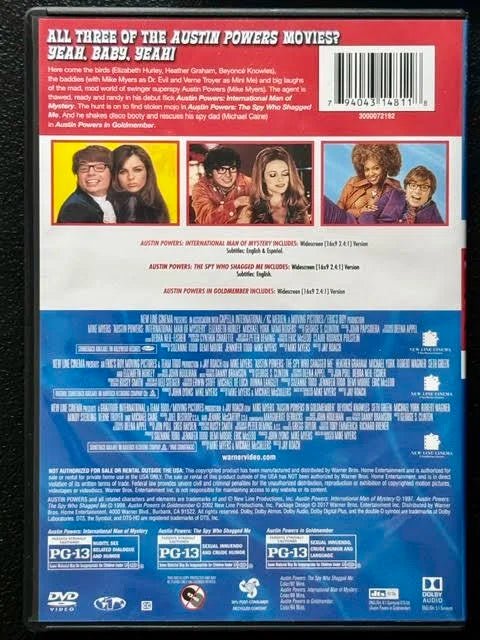 Austin Powers 3 Film Collection (DVD, New Line Cinema / Warner Bros.) - Maple City Music