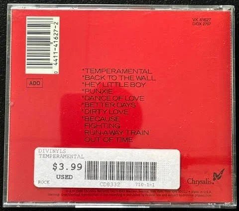 Divinyls – Temperamental (CD, Album, 1988, Chrysalis VK 41627) - Maple City Music