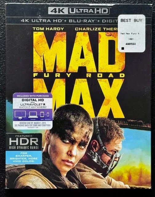 Mad Max: Fury Road (4K Ultra HD + Blu-ray + Digital, 2015, Warner Bros.) - Maple City Music