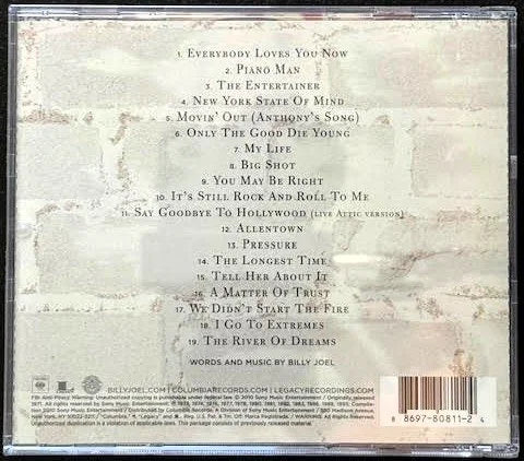 Billy Joel – The Hits (CD, Compilation, Remastered, 2010, Columbia / Legacy 88697 80811 2) - Maple City Music