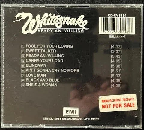 Whitesnake – Ready An' Willing (Used) - Maple City Music