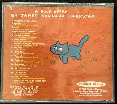 James Kochalka Superstar – Carrot Boy The Beautiful (CD + Comic Book, Album, 2002, Sudden Shame Records) - Maple City Music