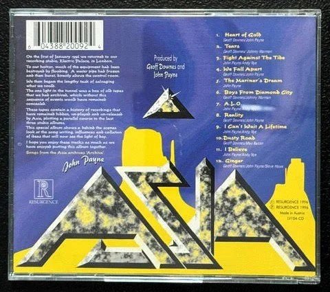 Asia – Archiva 1 (CD, Album, 1996, Resurgence LV104-CD) - Maple City Music