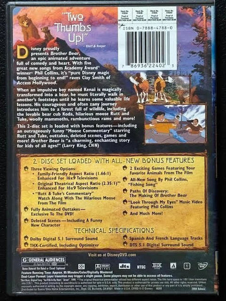Brother Bear – 2-Disc Special Edition (DVD, 2-Disc Special Edition, 2004, Walt Disney Home Entertainment) - Maple City Music