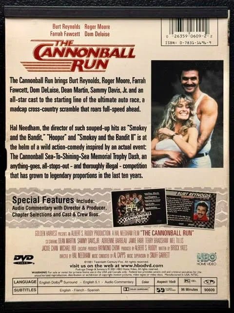 The Cannonball Run (DVD, 1981, 20th Century Fox) - Maple City Music