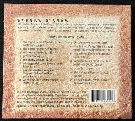 Pete Sutherland — Streak O’ Lean (New) - Maple City Music