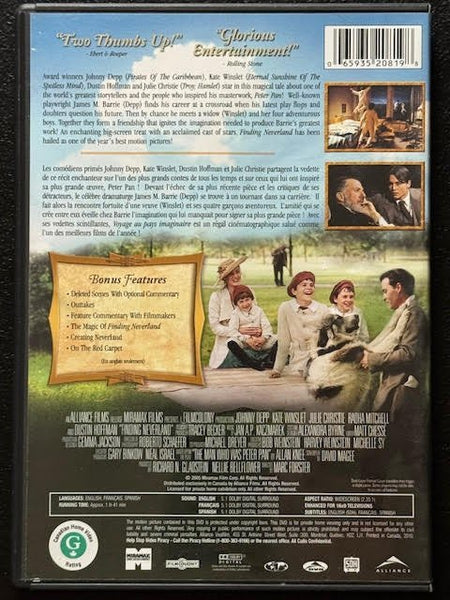 Finding Neverland (DVD, Widescreen Edition, 2005, Miramax Home Entertainment) - Maple City Music