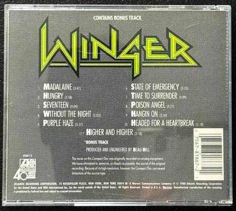 Winger – Winger (Used) - Maple City Music