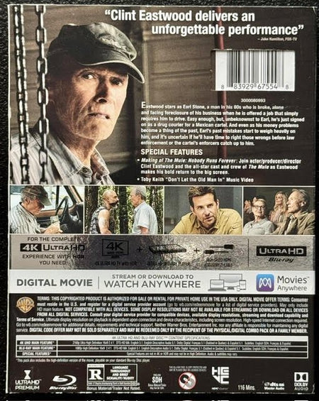The Mule (4K Ultra HD + Blu-ray + Digital, 2018, Warner Bros.) - Maple City Music