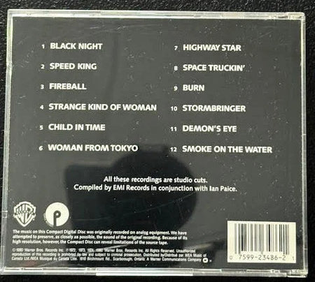 Deep Purple – Deepest Purple: The Very Best Of Deep Purple (CD, Compilation, Repress, 1985, Warner Bros. Records CD 3486) - Maple City Music