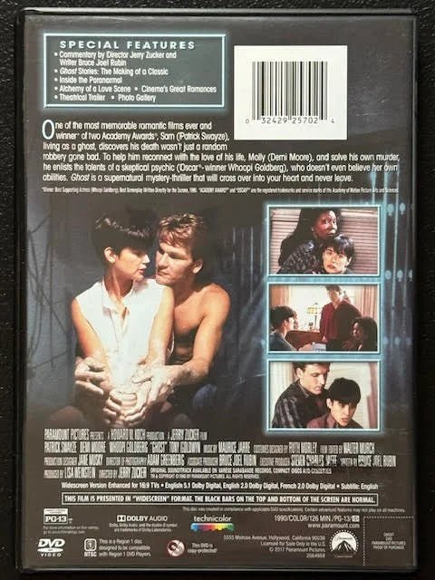 Ghost – Special Collector's Edition (DVD, 1990, Paramount Pictures Home Entertainment) - Maple City Music