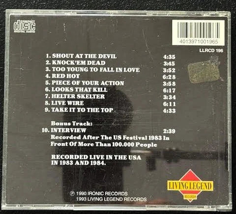 Mötley Crüe – Hate Into Fire (Used) - Maple City Music