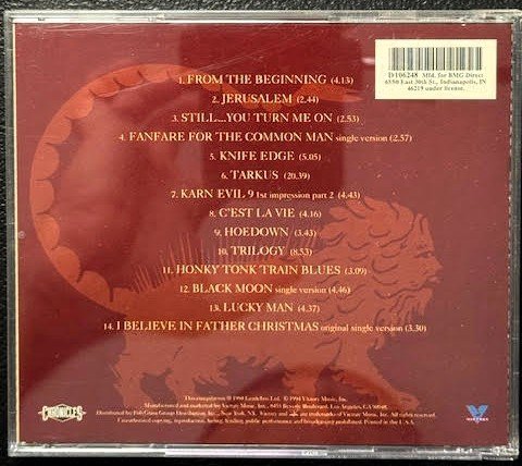 Emerson, Lake & Palmer – The Best Of Emerson, Lake & Palmer (CD, Compilation, Club Edition, Reissue, 1994, Victory 383 480 036-2) - Maple City Music