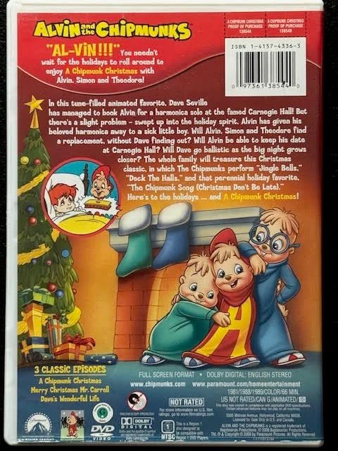 Alvin and the Chipmunks – A Chipmunk Christmas (DVD, Paramount Home Entertainment) - Maple City Music