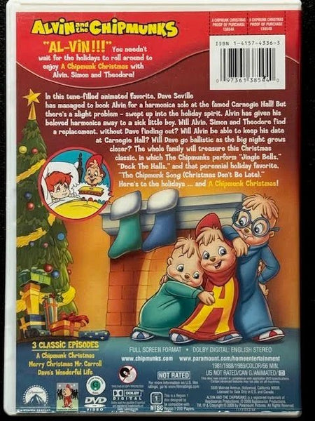 Alvin and the Chipmunks – A Chipmunk Christmas (DVD, Paramount Home Entertainment) - Maple City Music