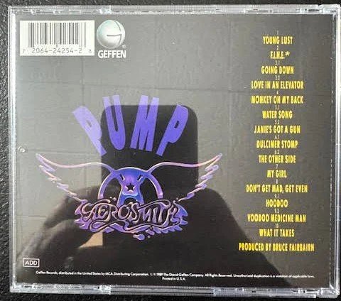 Aerosmith – Pump (CD, Album, Stereo, 1989, Geffen Records 9 24254-2) - Maple City Music