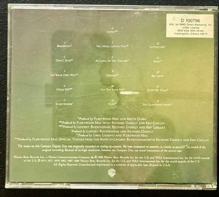 Fleetwood Mac – Greatest Hits (CD, Compilation, 1988, Warner Bros. Records 9 25801-2) - Maple City Music