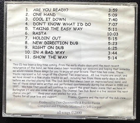 Channel Two Dub Band – Are You Ready? Vol. 1 (CD, 2000, Independent) - Maple City Music