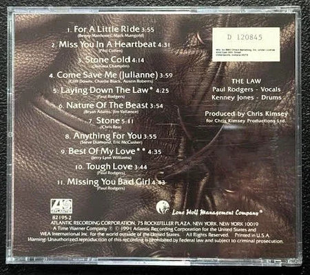 The Law – The Law (CD, 1991, Atlantic 7 82195-2) - Maple City Music