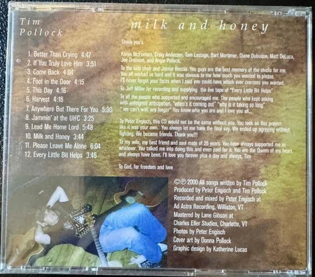 Tim Pollock – Milk and Honey (New) - Maple City Music