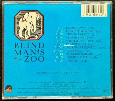 10,000 Maniacs – Blind Man's Zoo (CD, 1989, Elektra 9 60815-2) - Maple City Music