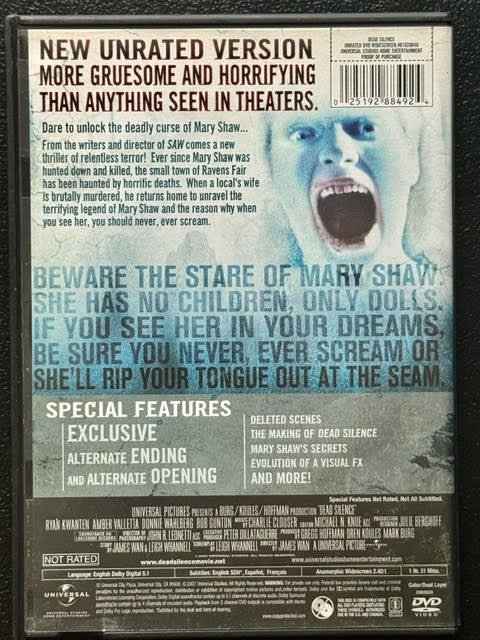 Dead Silence – Unrated Edition (DVD, Unrated Edition, 2007, Universal Pictures) - Maple City Music