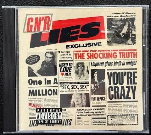 Guns N' Roses – G N' R Lies (CD, Reissue, Geffen Records / Uzi Suicide 9 24198-2) - Maple City Music