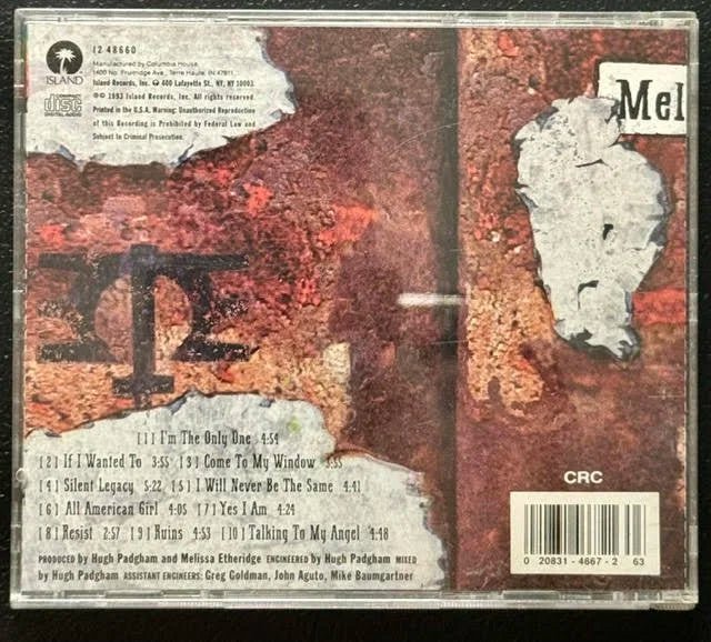 Melissa Etheridge – Yes I Am (CD, 1993, Island I2 48660, Club Edition Allied Pressing CRC) - Maple City Music
