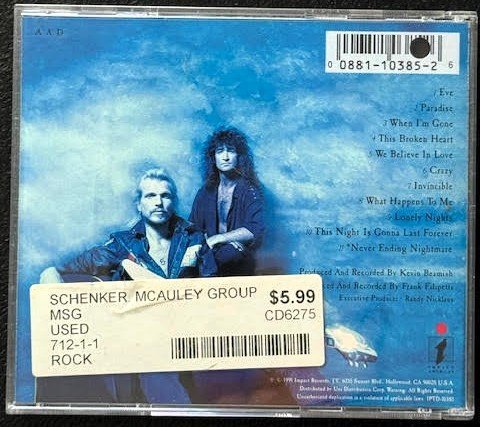 McAuley Schenker Group – MSG (Used) - Maple City Music