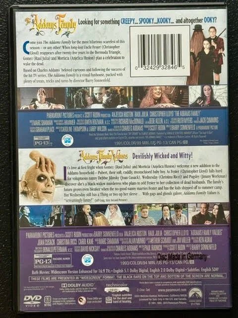 The Addams Family / Addams Family Values – 2-Movie Collection (DVD, Paramount Pictures) - Maple City Music