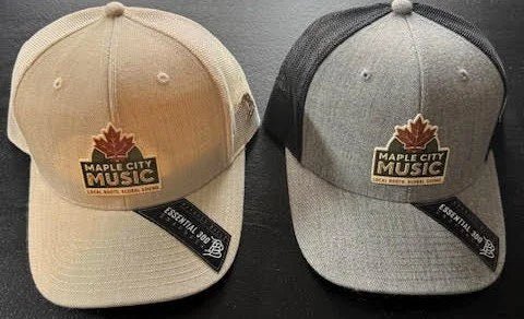 Maple City Music Branded Bills Curved Trucker Hat - Cream - Maple City Music