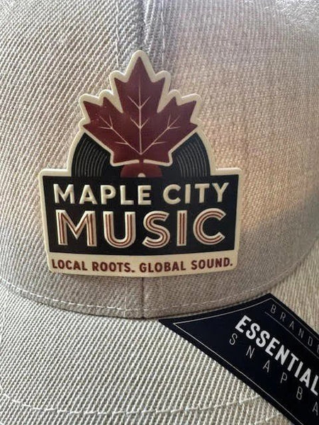 Maple City Music Branded Bills Curved Trucker Hat - Gray/Black - Maple City Music
