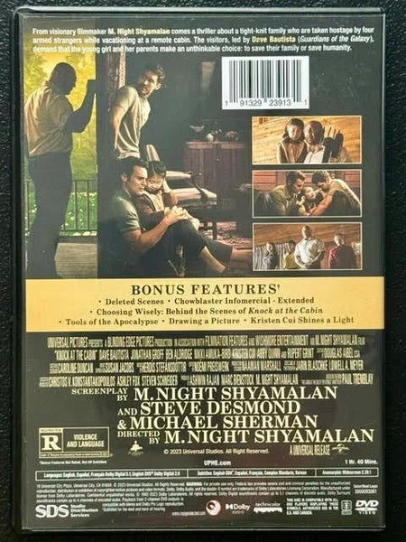 Knock at the Cabin – Collector’s Edition (DVD, 2023, Universal Pictures) - Maple City Music