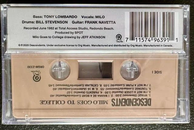 Descendents – Milo Goes To College (Cassette, 2025, Org Music ORGM-2330) - Maple City Music