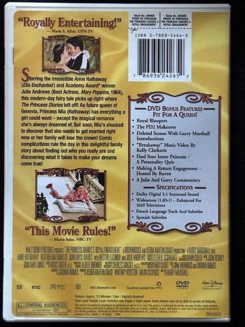 The Princess Diaries 2: Royal Engagement (Widescreen Edition) (Used) - Maple City Music