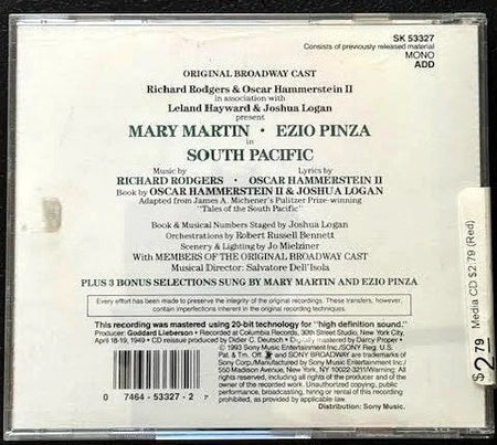Richard Rodgers, Oscar Hammerstein 2nd - Mary Martin, Ezio Pinza With Original B'way Cast – South Pacific (Used) - Maple City Music