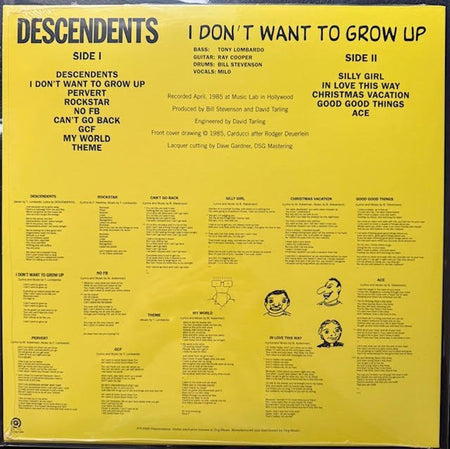 Descendents – I Don't Want To Grow Up (LP, 2025, ORG Music ORGM-2331) - Maple City Music