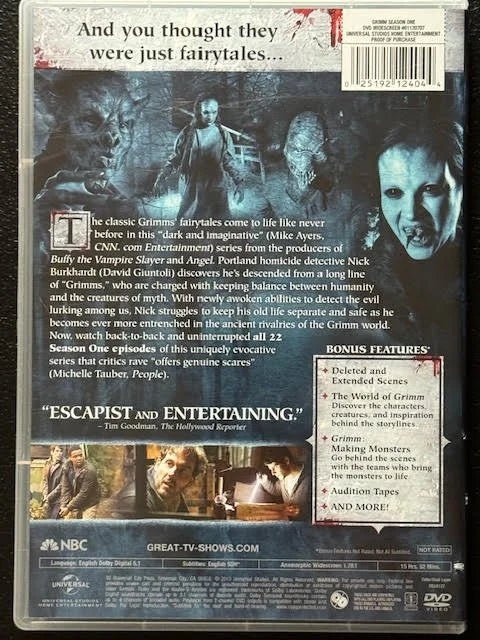 Grimm – Season 1 (DVD, 2011, Universal Studios Home Entertainment) - Maple City Music